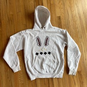 BRUTA White Embroidered Hoodie - Size M